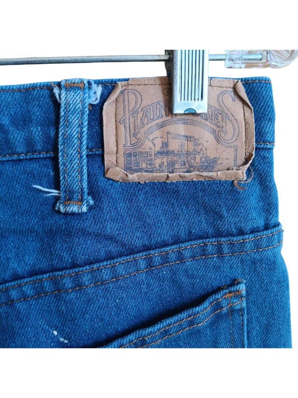 32x30 Vintage Jeans Plain Pockets Denim 1980's Bootcut Flare Hippy Boho